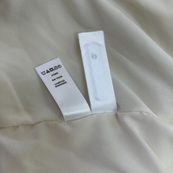 Loft Teddy Coat Jacket Womens Large Cream Boucle Faux Fur Zip Pockets Ladies New - Picture 13 of 13